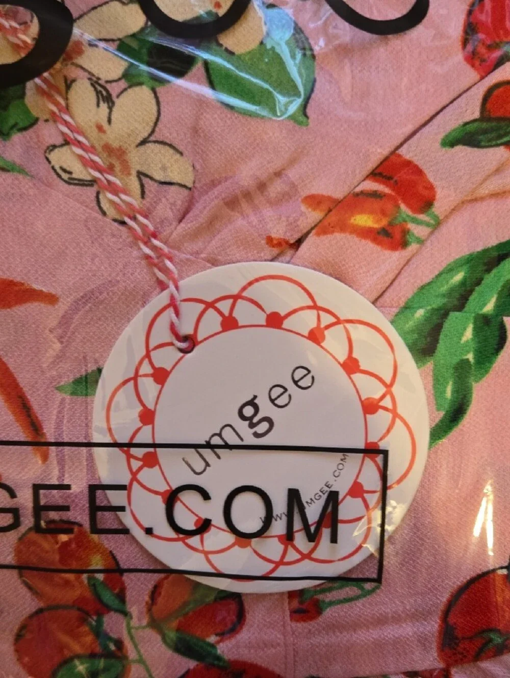 NWT Umgee Cherry Print Dress | Size Large | P2P 22, Cottagecore - Picture 3 of 3